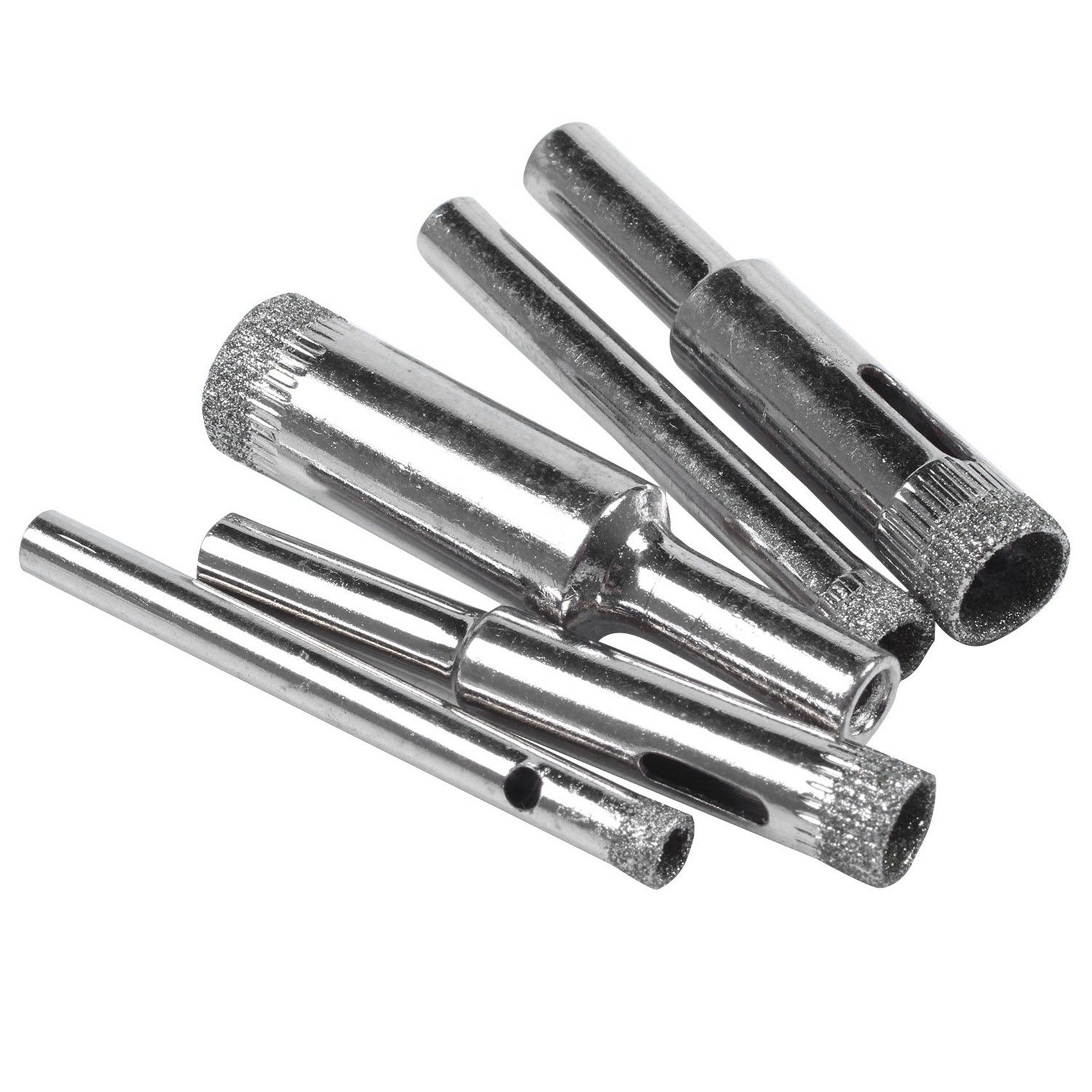 10Pcs Diamond Coated Core Hole Saw Bit Set Tool for Tile Marble Glass Ceramic 5/6/8/10/12mm