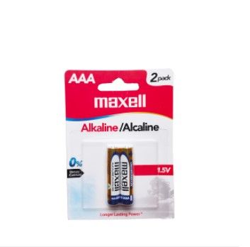 Maxell Alkaline Batteries, AAA, 1.5 Volt (Pack of 2 Pieces) NON-RECHARGEABLE BATTERIES