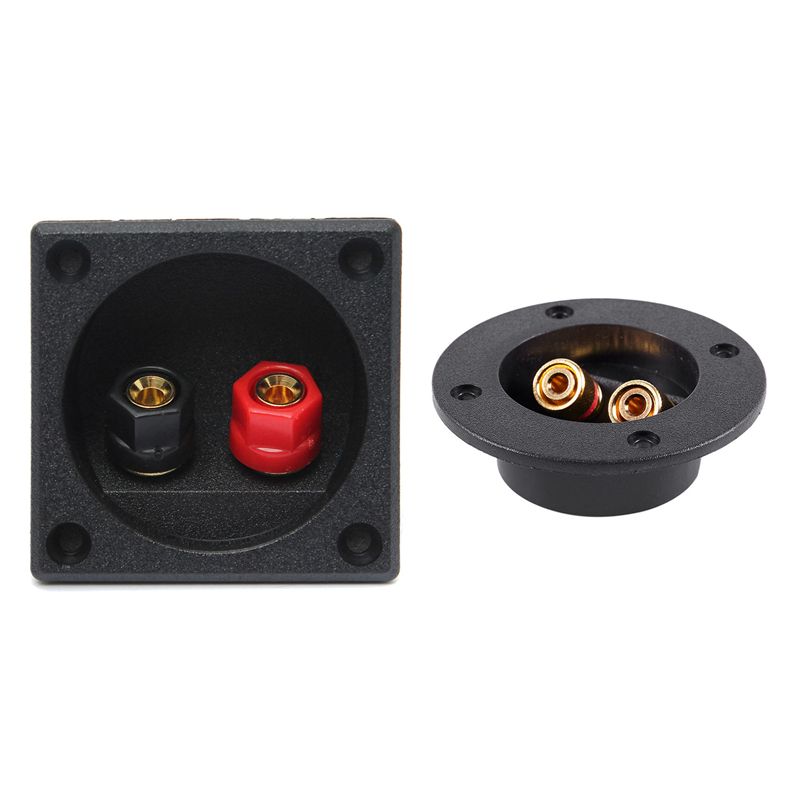 Square Board Binding Post Speaker Box Terminal Cup Wire Cable Box Connector with 2-Way Speaker Car Box