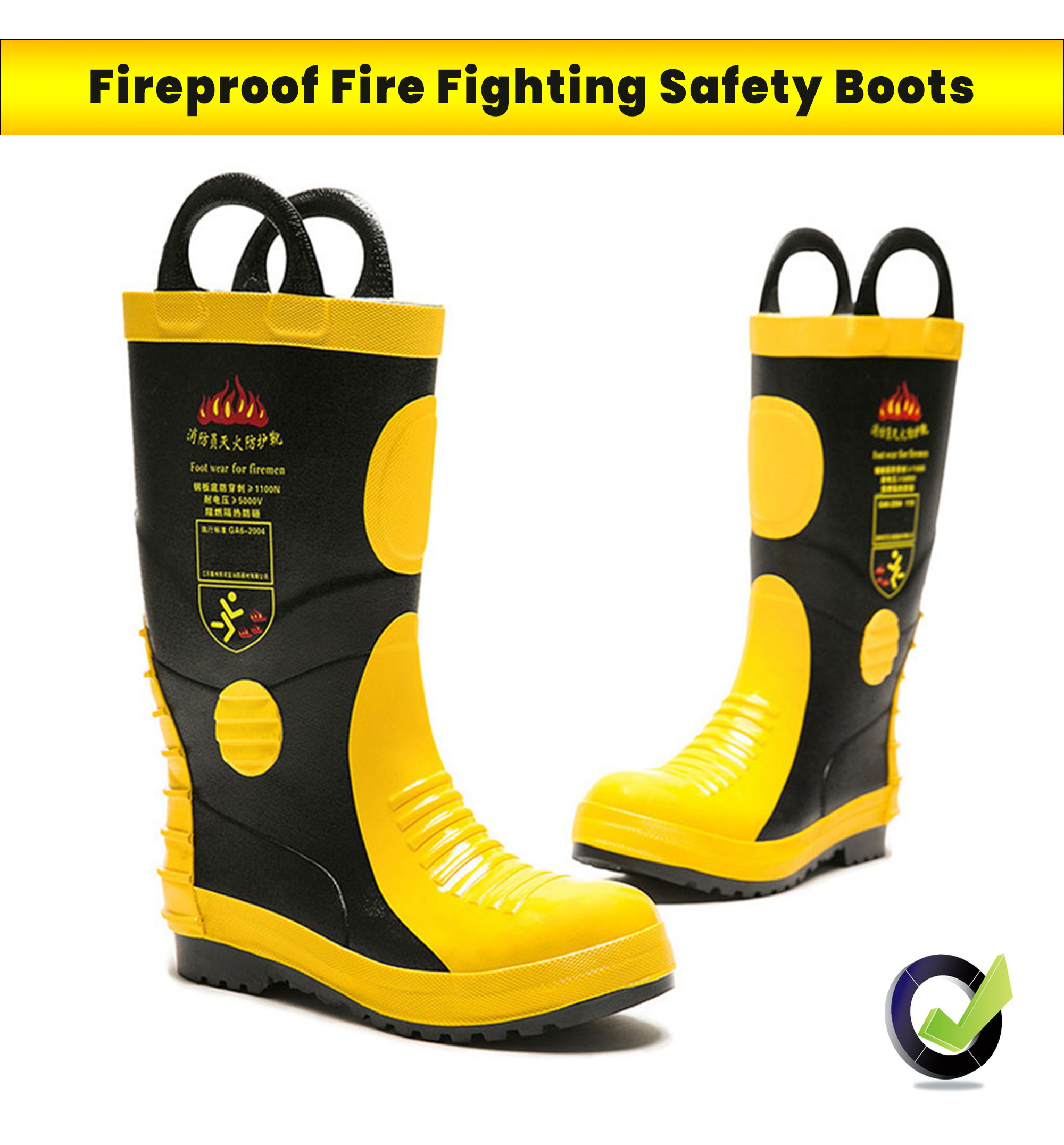 Fireproof Fire Fighting Safety Boots High temperature resistant waterproof fireman Footwear Rubber protection with anti-collision performance