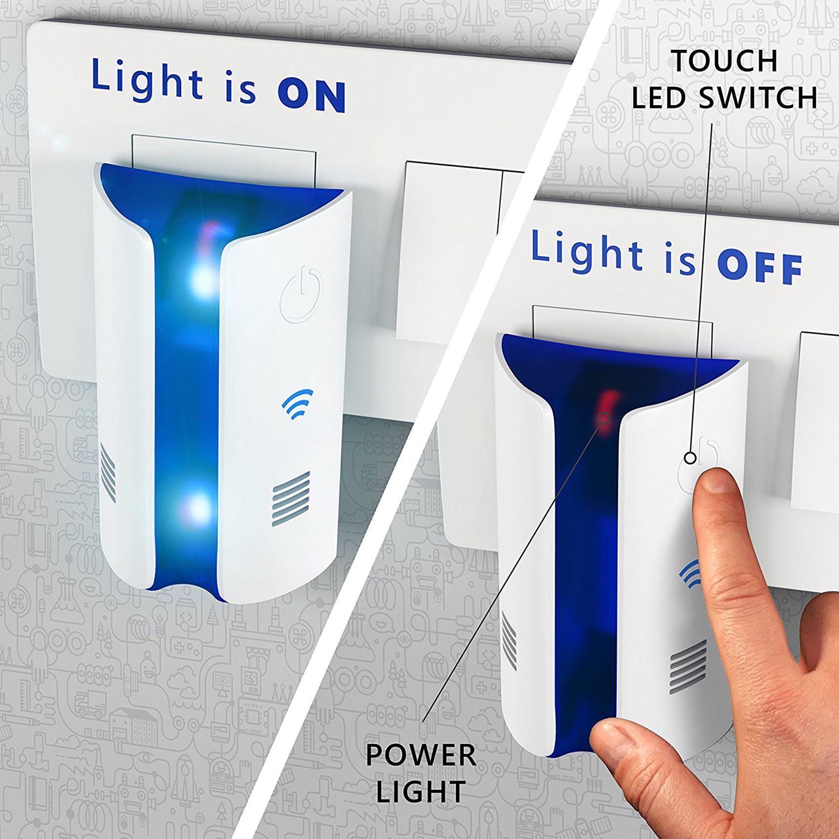 2X Ultrasonic Electromagnetic Pest Repellent Control, Plug in Home Indoor and Outdoor Repeller (US Plug)