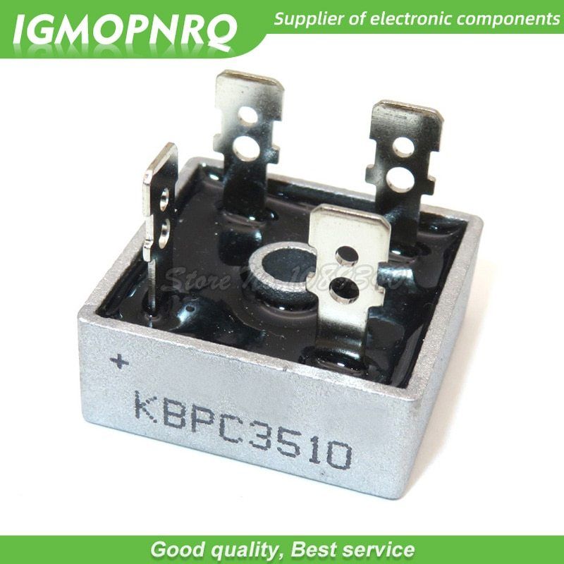 3510 Full Wave KBPC3510 KBPC-3510 35A 1000V AC To DC  Single Phase Metal Housing Electronic Bridge Rectifier Diode For Electronics Circuitry & Parts Project DIY