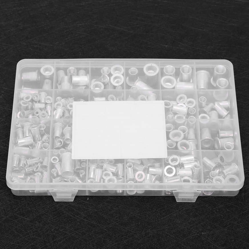Threaded Nut 300pcs / box Aluminum Rivet 6‑32/ 8‑32/ 10‑24/ 10‑32/ 1/4‑20/ M3/ M4/ M5/ M6/ M8