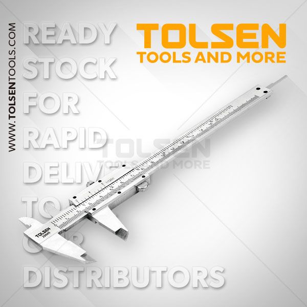 TOLSEN Vernier Caliper (Metric and Inch) 6 inch or 150mm Steel Body w/ Hard Case 35049