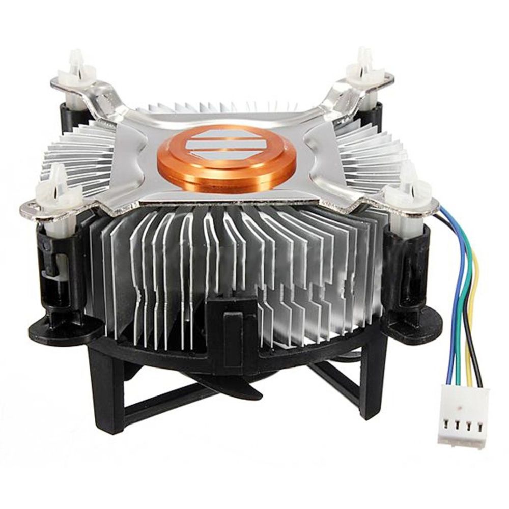 Aluminum Cpu Cooling Fan Cooler For Computer Pc Super Silent Cooling Fan Black And Silver