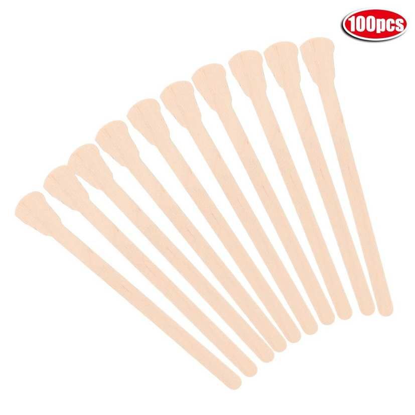 20/50/100pcs Wooden Wax Spatula Depressor Disposable Stick Applicator Useful