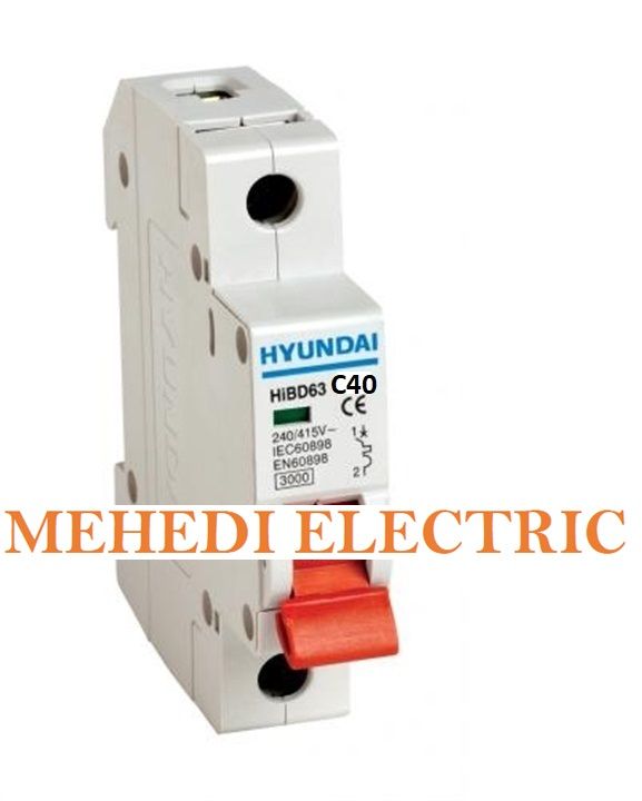 Hyundai Miniature Circuit Breaker SP 40A Model: HGD63 1P