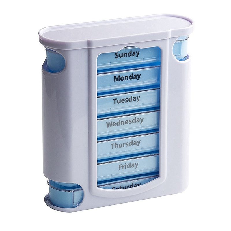 Plastic  Box 28 Cell Portable Drawer Moisture-Proof Organizer Container Case 7 Days  Sorter Box Container