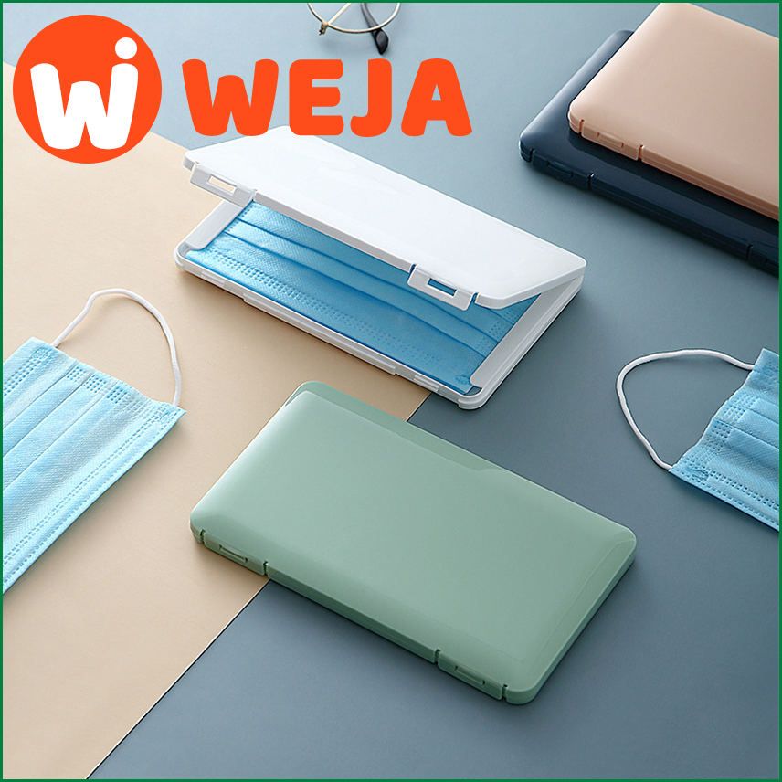 4 Colors Mouth Mask Storage Box Portable Mask Holder Organizer Go Out Dustproof Storage Mask Container Household Storage Tools