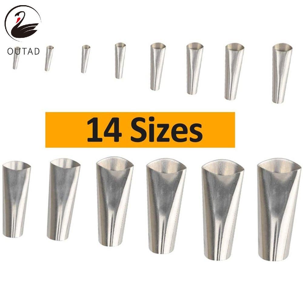 14pcs caulking nozzle set stainless steel sealant nozzle tool kit practical portable durable reusable tool