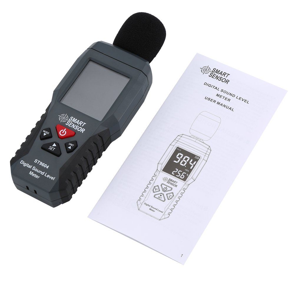 SMART SENSOR ST9604 Sound Level Meters Decibel Meter Logger Noise Detector