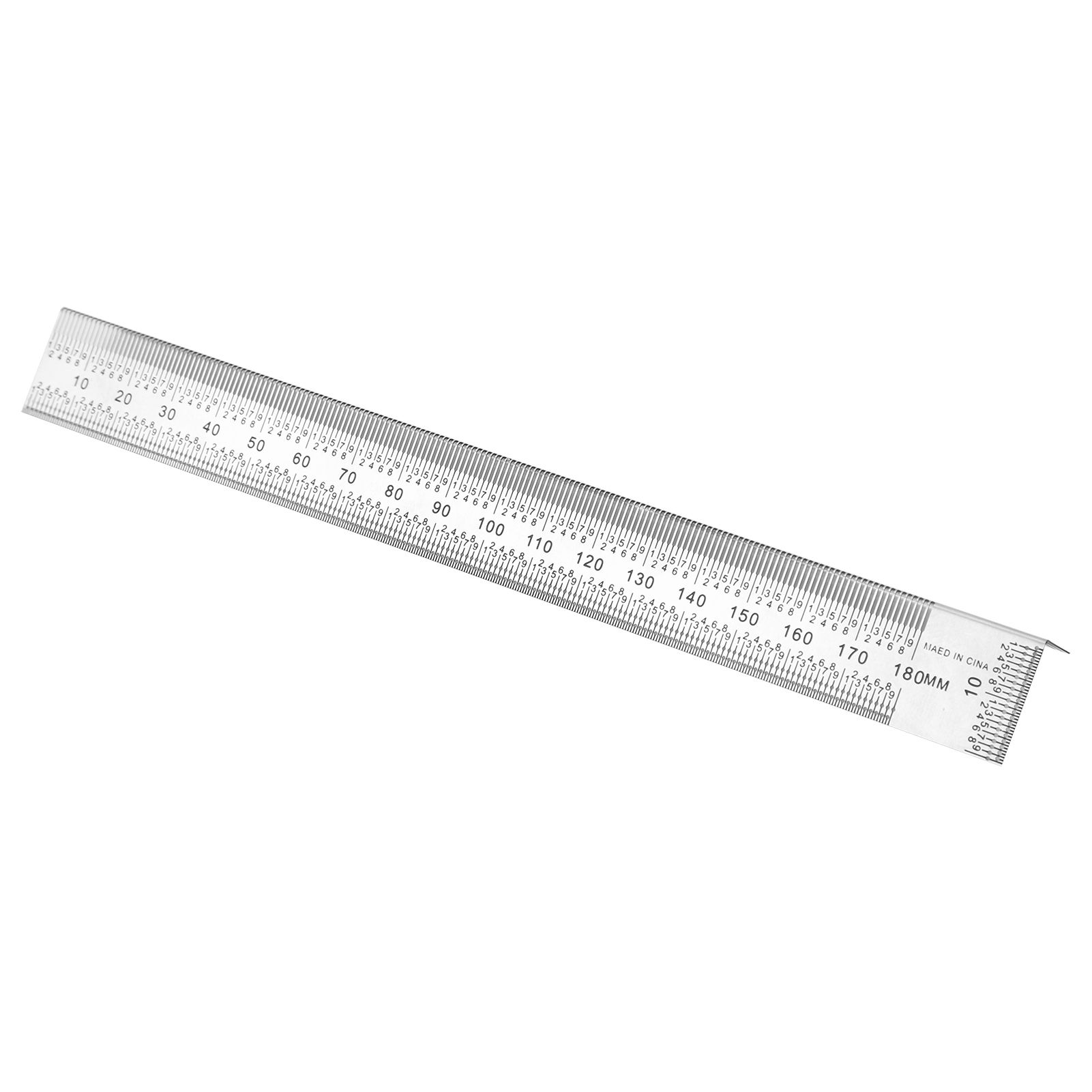Marking Ruler Hole Scale Accurate Line Scribing Stainless Steel Carpenter Mark Tool 180mm