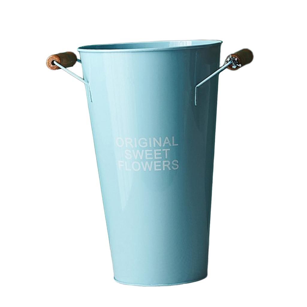 Chic Metal Flower Pitcher Vase Flower Bucket For Home Furnishing Ornaments