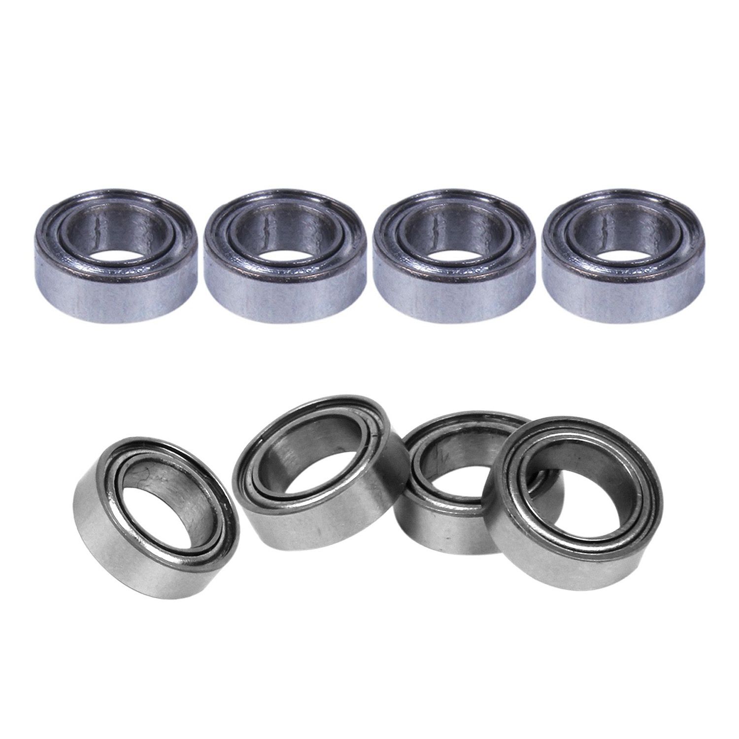 20Pcs Miniature Sealed Metal Shielded Metric Radial Ball Bearing Model: MR85-ZZ 5X8X2.5mm & MR74-ZZ 4x7x2.5mm - silver