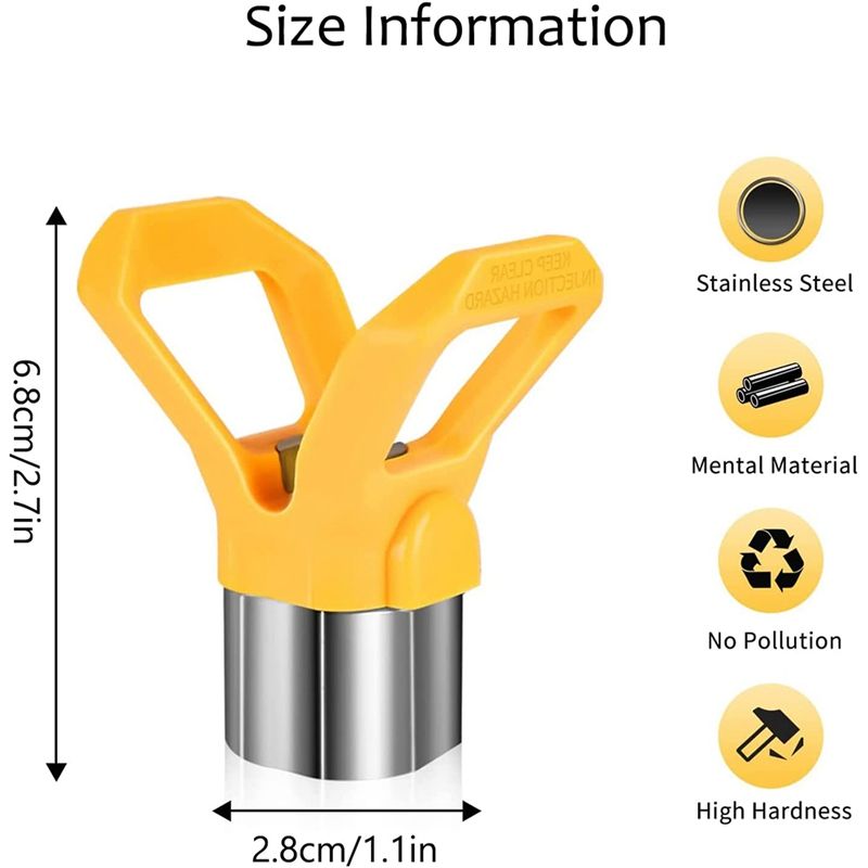 Reversible Airless Paint Nozzles with Tip Guard Set, Sprayer Paint Machine and Spraying Parts(215 311 317 517)