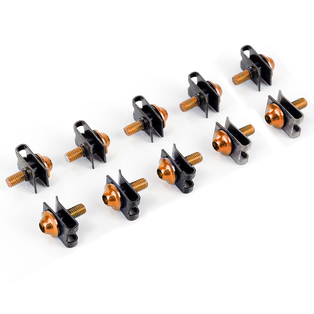 10pcs Aluminium Motorcycle M5 Bolts Fastener Clips Screw Nuts brand new and high quality Good effect and easy to use