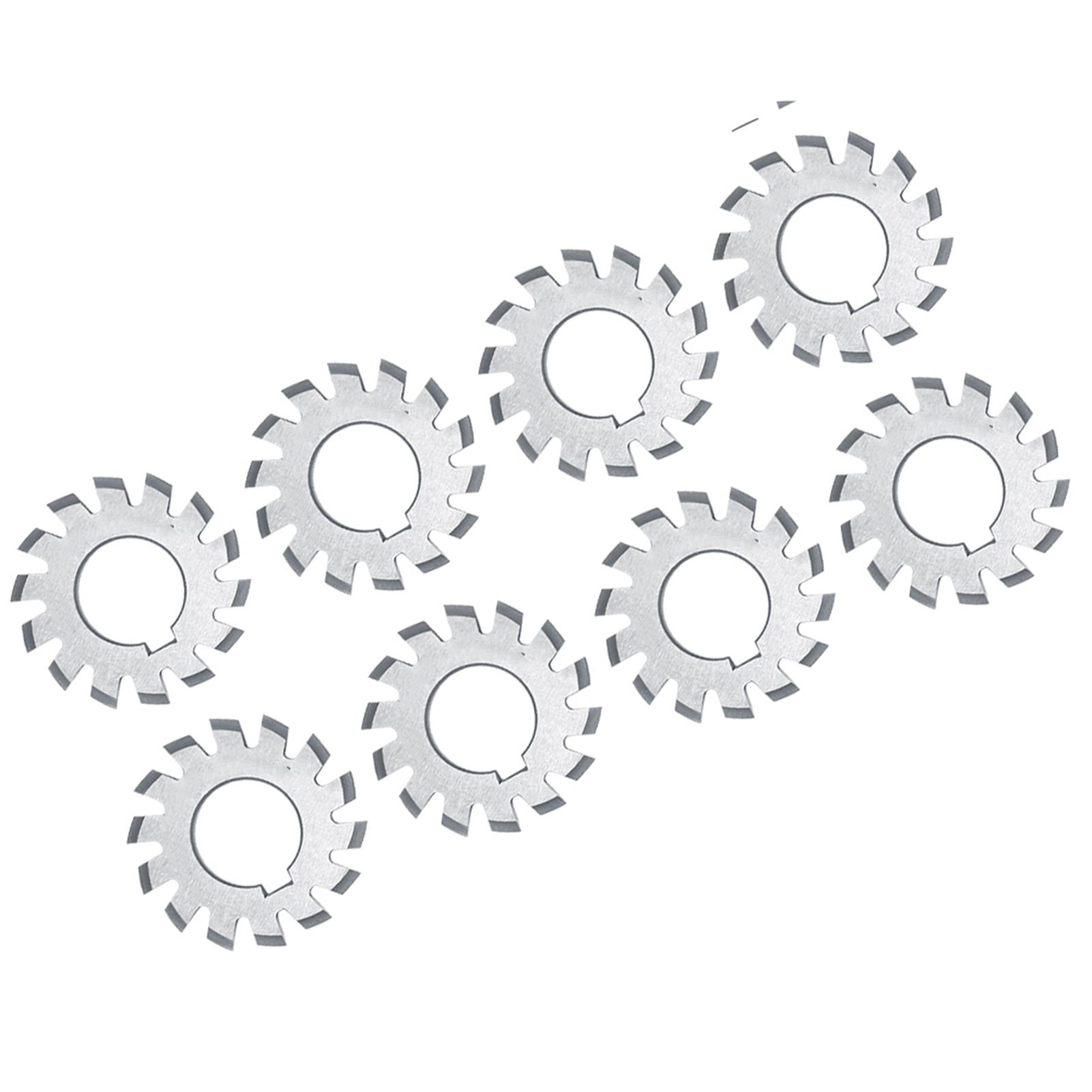 8pcs HSS Disk-Shaped Gear Milling Cutter M1 NO1-NO8 20°Pressure Angle Durable