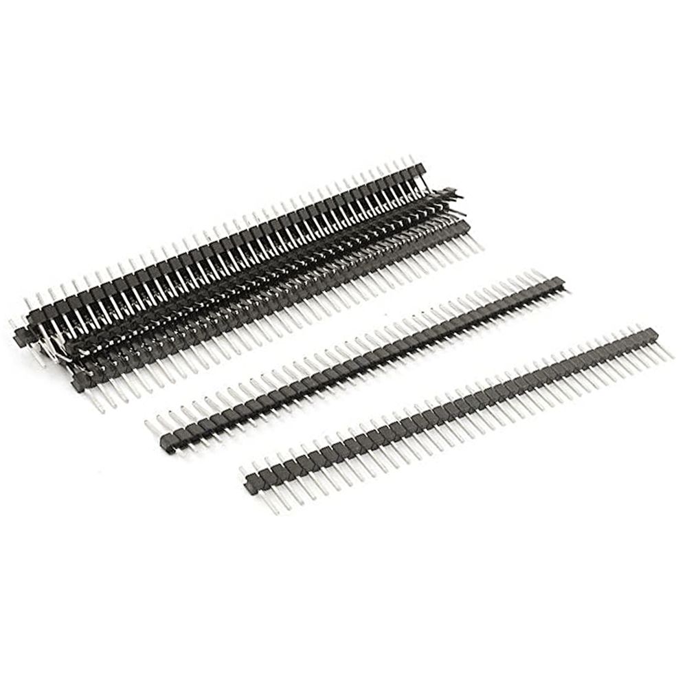 Single Row Pin Headers Strip 2.54mm Pitch 40Pin PCB Male Connector