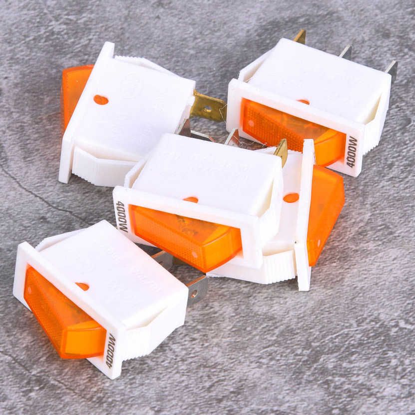 Boat Switch 10pcs 2 Position ON/OFF SPST 3-Pin Rocker with Light 250V/15A 125V/20A