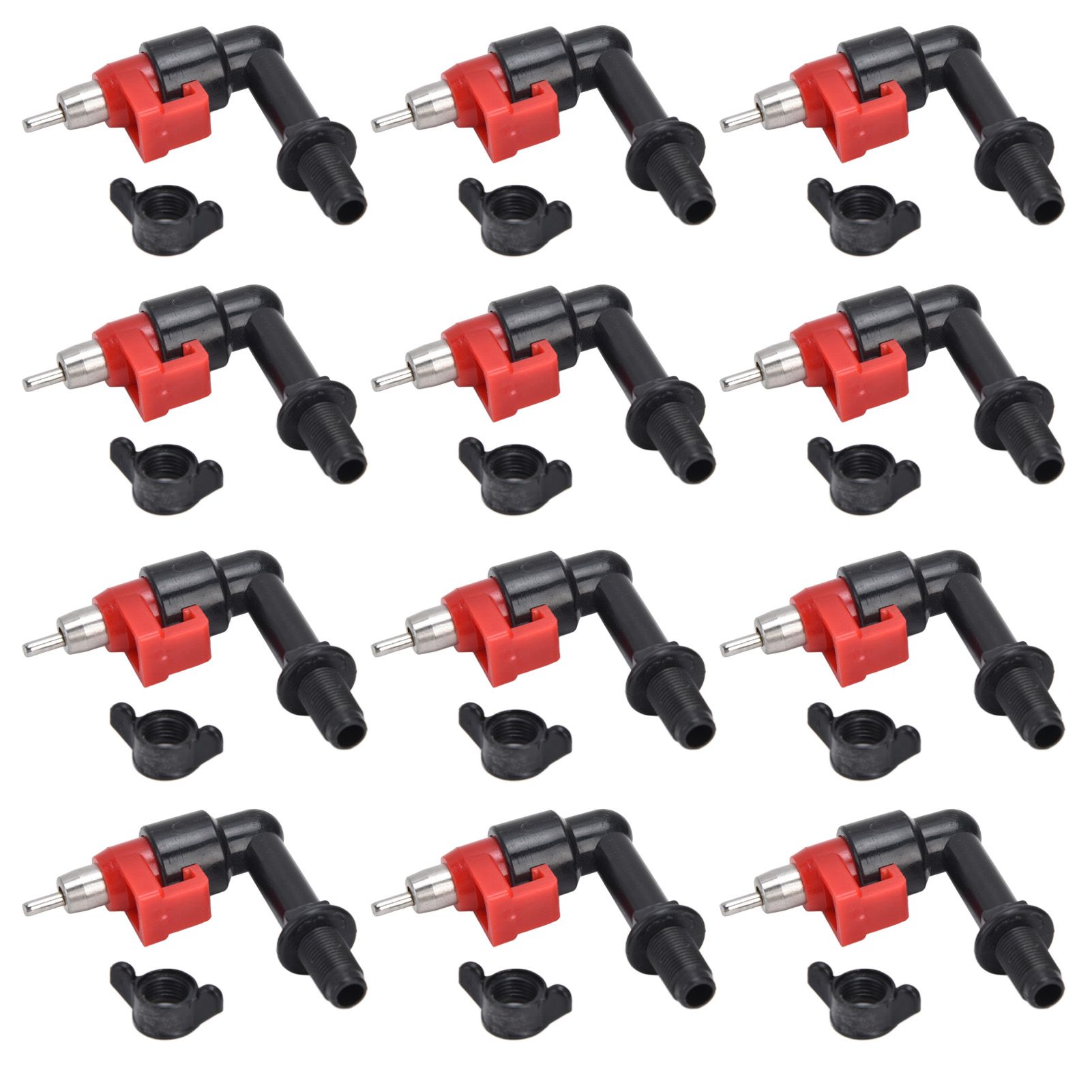 12Set G1/8 Male Thread Chicken Water Cup Automatic Switchable Feeder with Spring