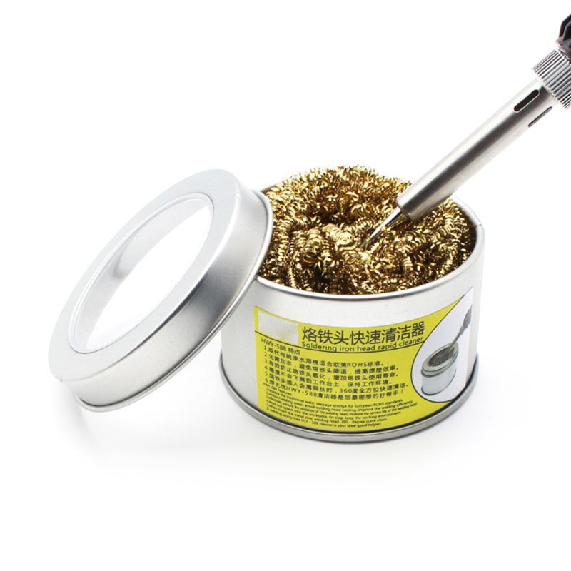 Soldering Iron Head Rapid er ing Steel Wire Ball With Metal Case Set G8TB