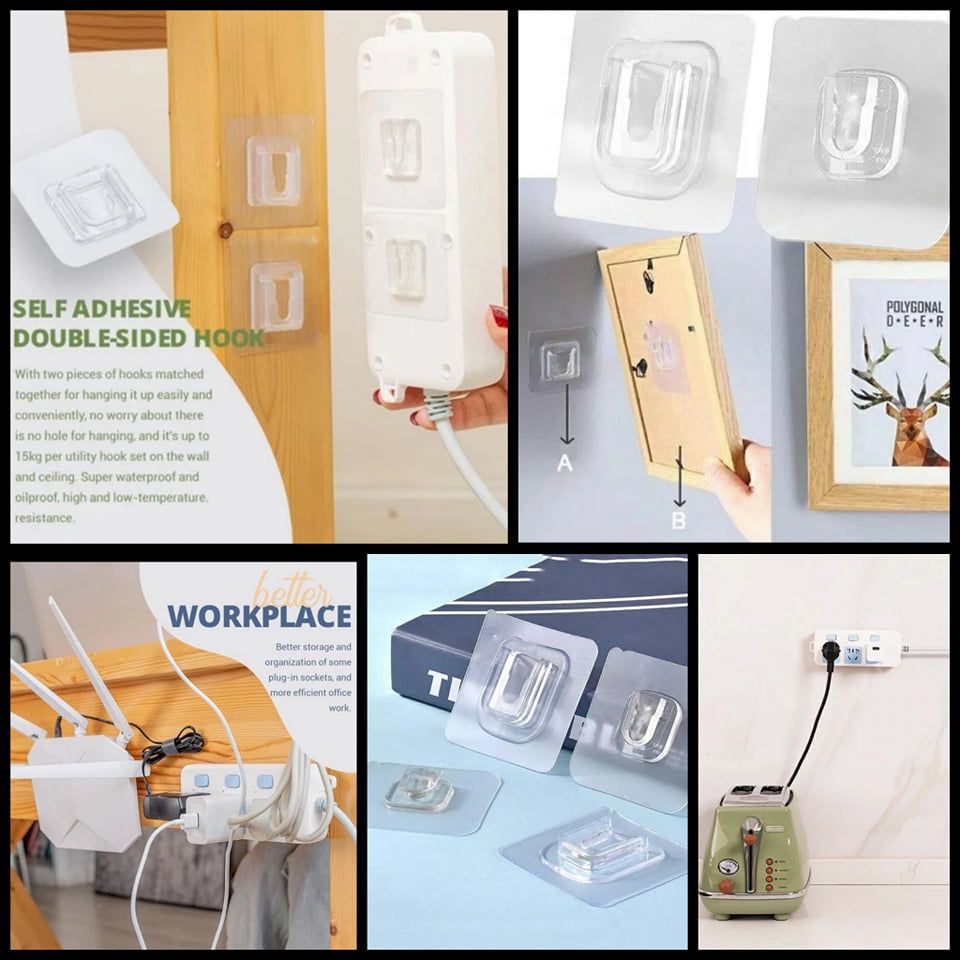 5 set Double Sides Adhesive Wall Hooks chaina