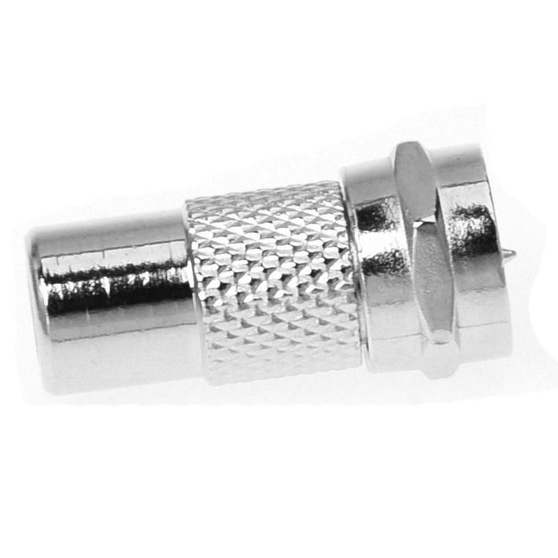F Type Male to RCA Female Plug Straight RF Connector Coaxial Adapter