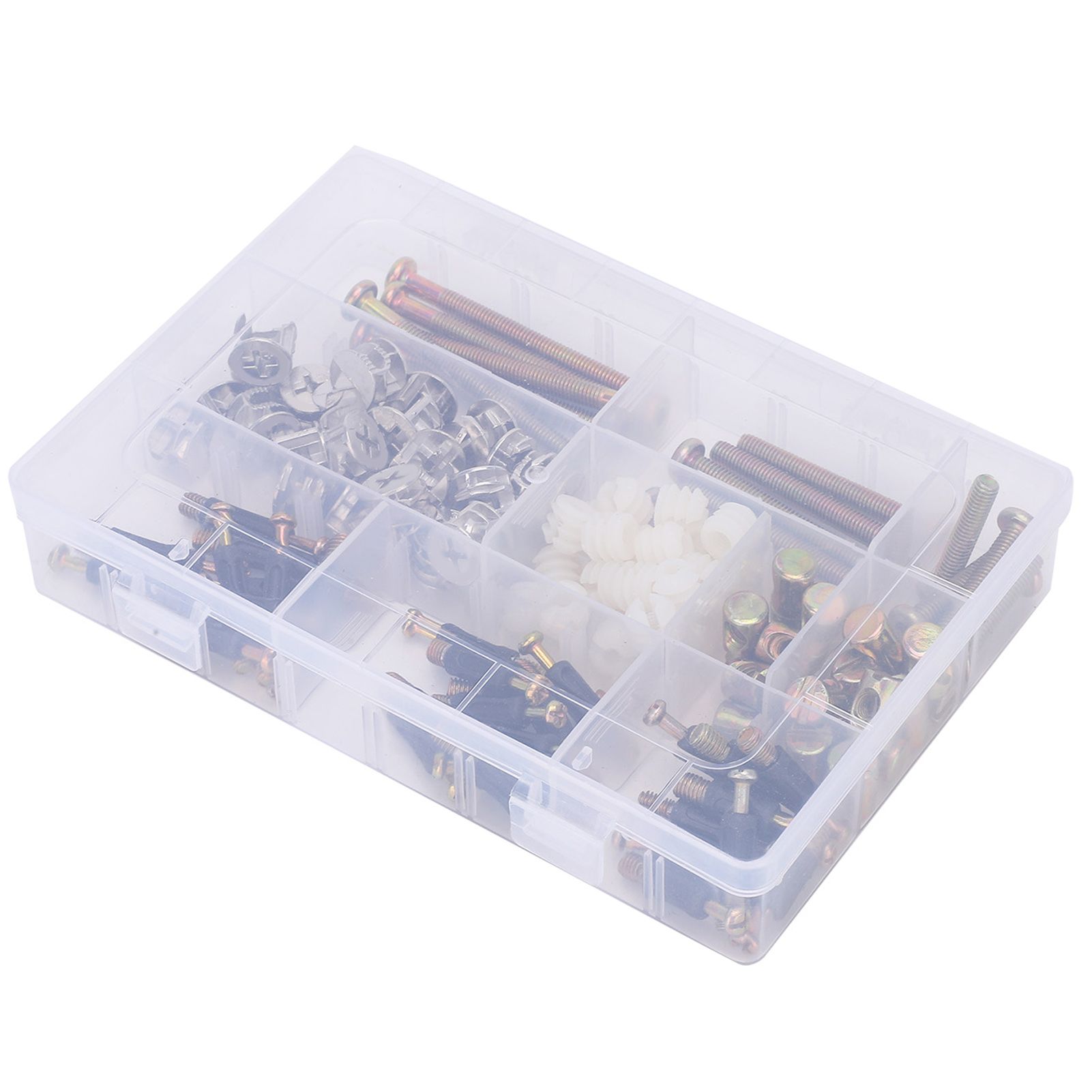125Pcs Hardware Screw Pre‑Inserted Nut Eccentric Wheel 3in1 Connecting Kit Tools