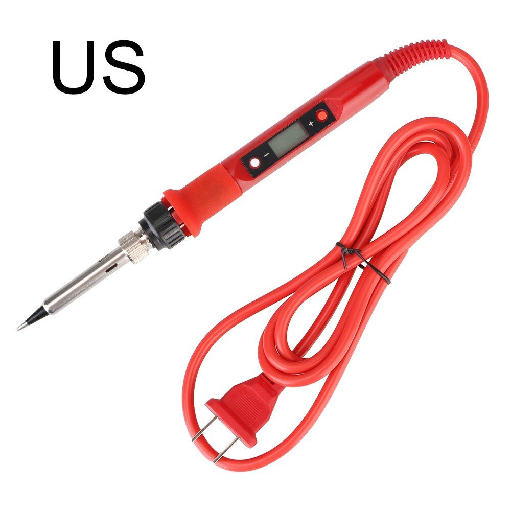 80W Electric Soldering Iron Temperature Adjustable Ceramic Heater Soldering Tips LCD Digital Display Welding Tool US/EU/UK Plug