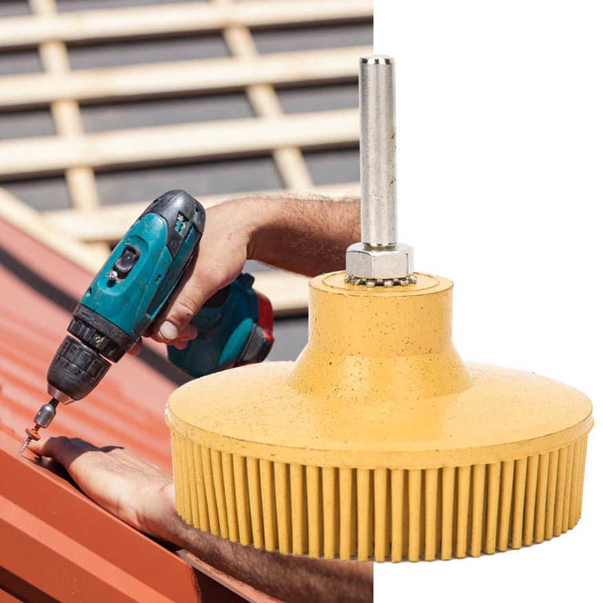 Bristle Polishing Brush 3 Inch Disc Emery Rubber Abrasive Deburring Grinding Wheel