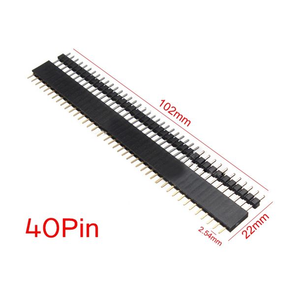 40Pin 2.54mm Male & Female SIL Header Socket Plug Single Row Strip  Connector