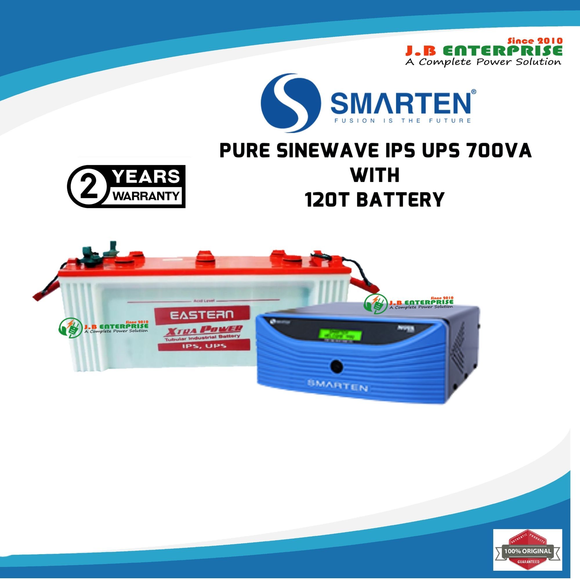SMARTEN IPS 700VA WITH EASTERN BATTERY 120T COMBO PACKAGE