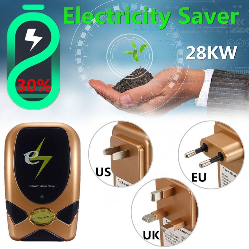 28KW Electricity Saving Box 90V-240V Electric Energy Power Saver Power Factor Saver Device up to 30% for Home Electrical Appliances