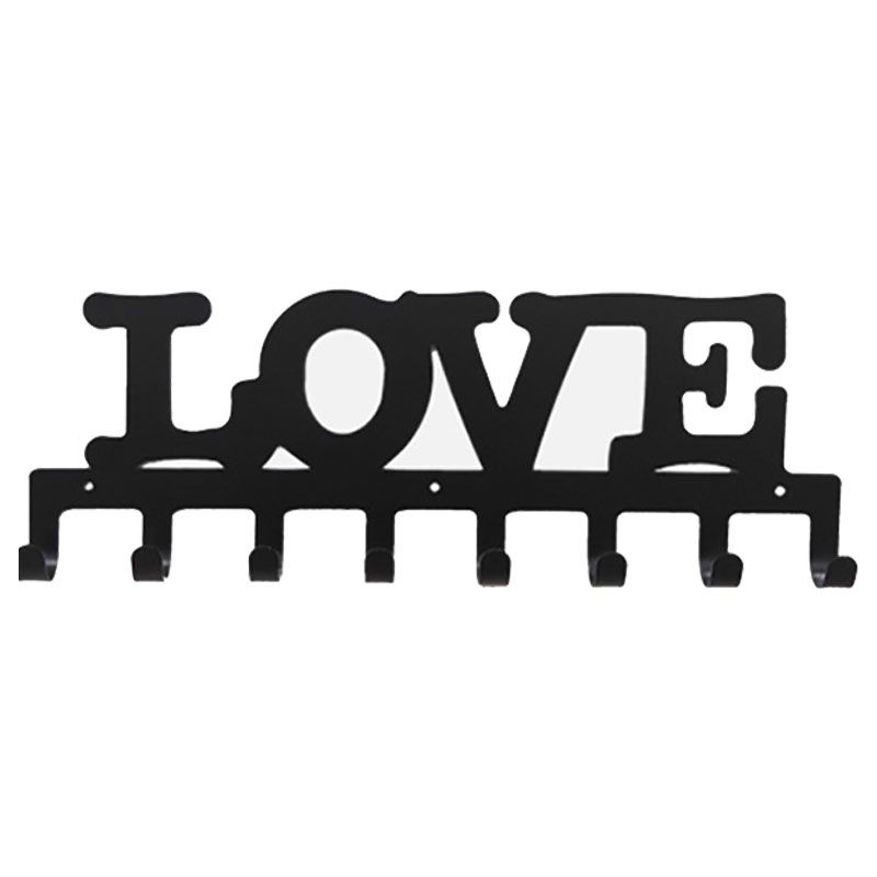 Key Holder for Wall Mount LOVE (8-Hook Rack) Decor,Metal Hanger for Front Door,Kitchen,Store House,Vehicle Keys