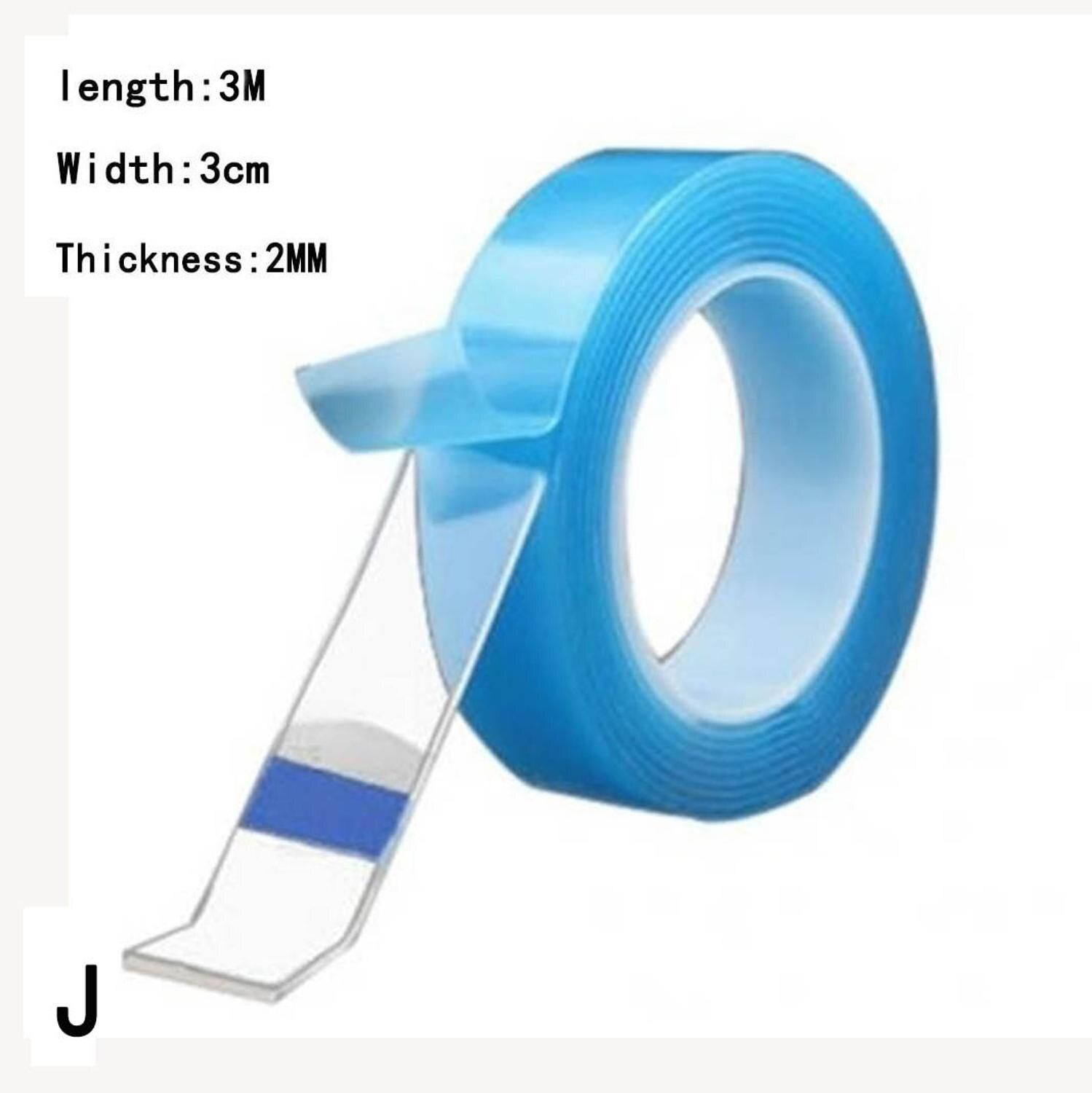 1/2/3/5m Length Reusable Double-Sided Adhesive Tape Traceless Tape Removable Sticker Transparent Waterproof Adhesive Tape