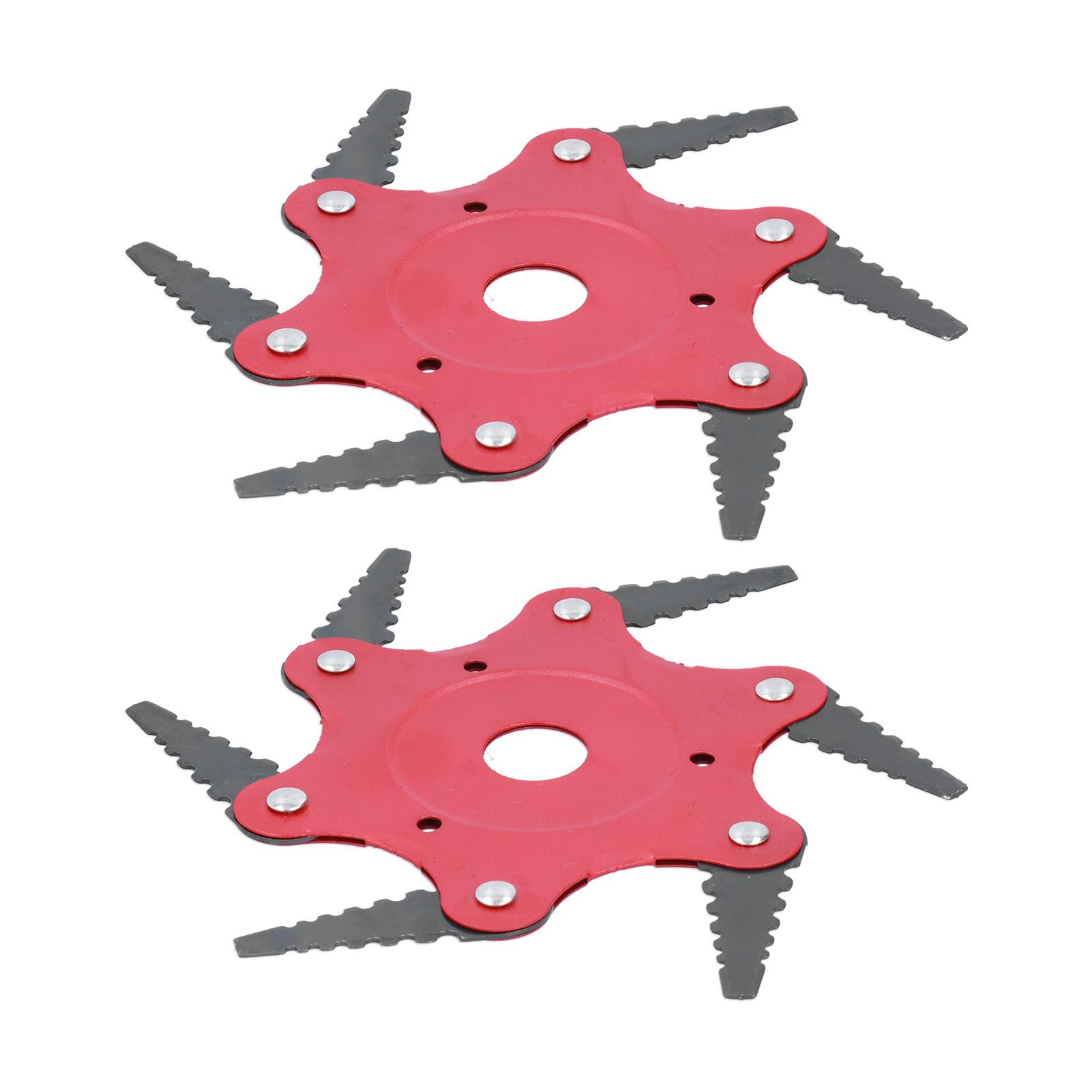 Chenmeng La 2Pcs Trimmer Head 6 Teeth Manganese Alloy High Hardness Strong Toughness Weedeater Cutter Blades