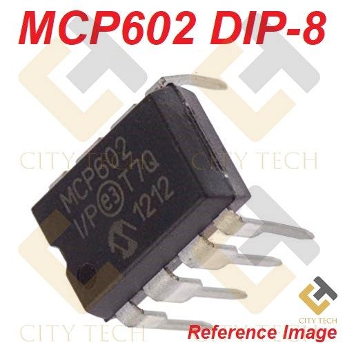 Microchip MCP602-I/P MCP602 Dual Operational Amplifier Op-Amp 2.8MHZ DIP-8 Electrical Circuitry & Parts