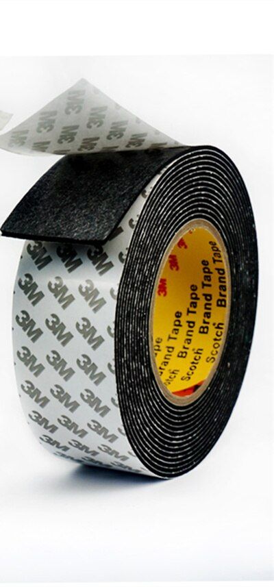 1pcs(5M) Strong Eva Sponge adhesive tape Black white double sided Foam Tape For Automotive Exterior Trim Parts Home Hardware