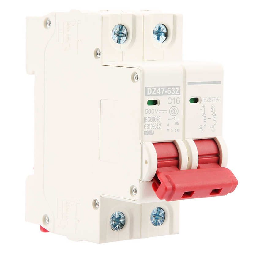 2P DC 500V 16A Mini Circuit Breaker MCB Safety DZ47-63Z-2P BM