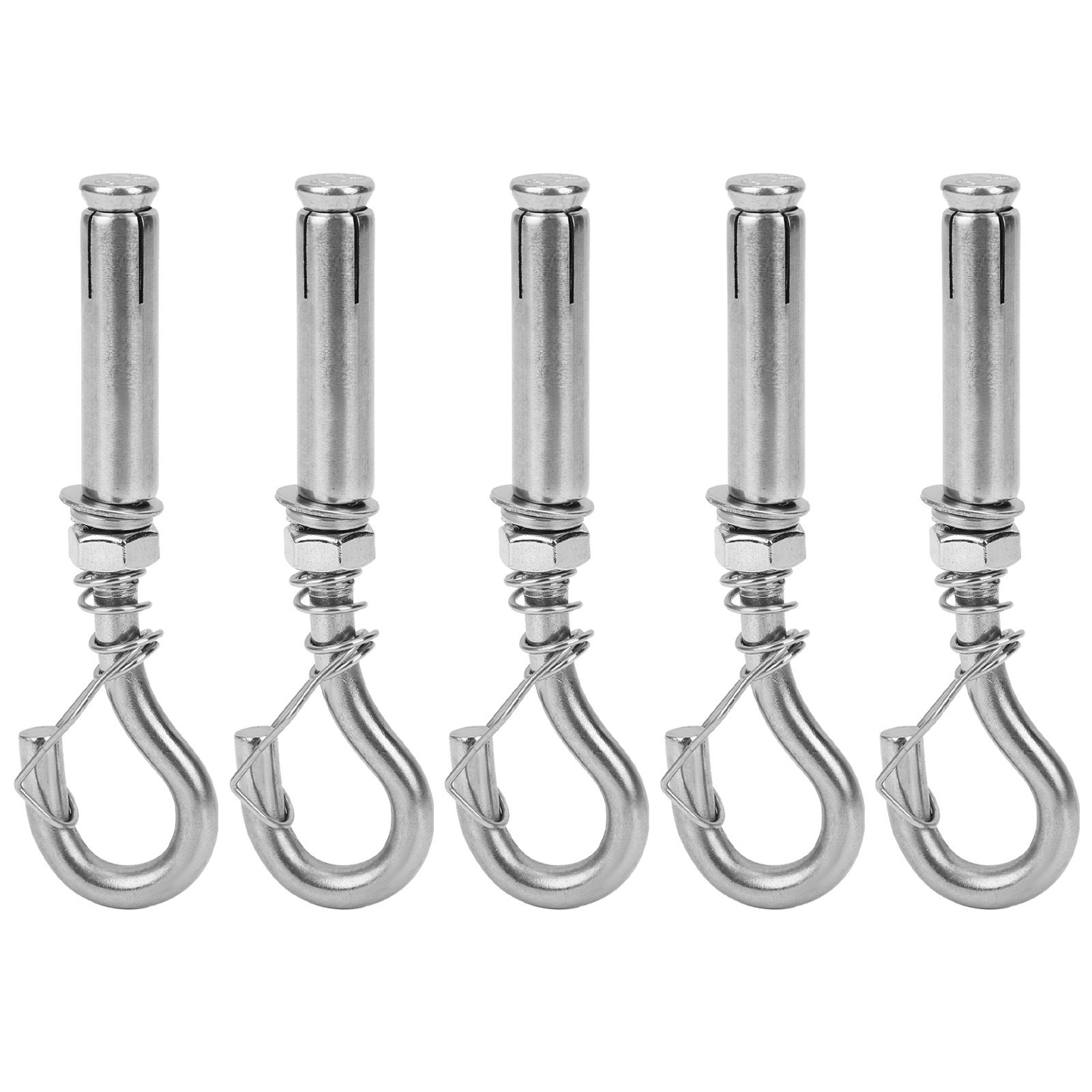 5Pcs Expansion BoltHook Screw Open Cup Stainless Steel Industrial Supply