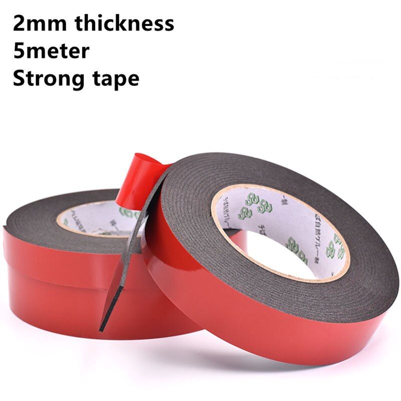 Black 2mm thickness Super Strong Double side Adhesive foam Tape for home working phone repair dust proof