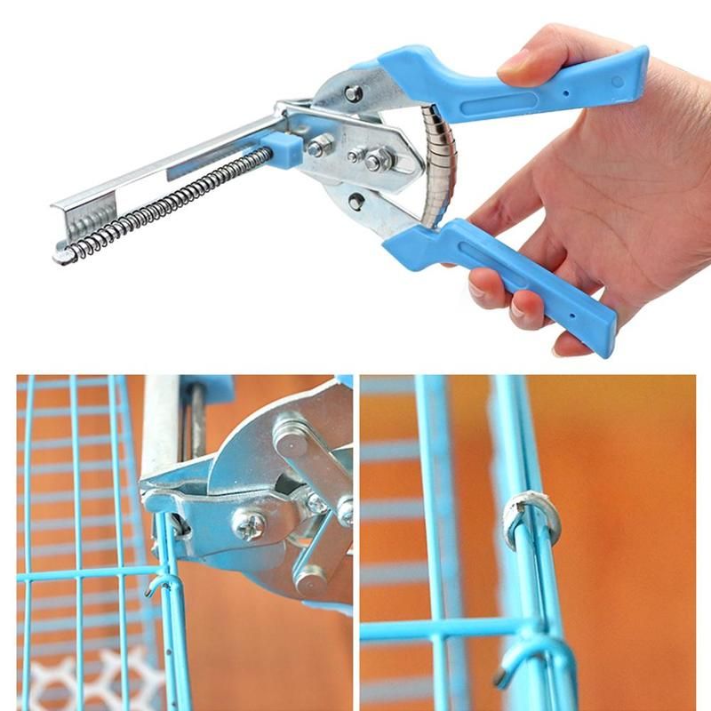 1pc Pliers ring / 600pcs hog rings M nails poultry cage installation tools fences network tags cage traps