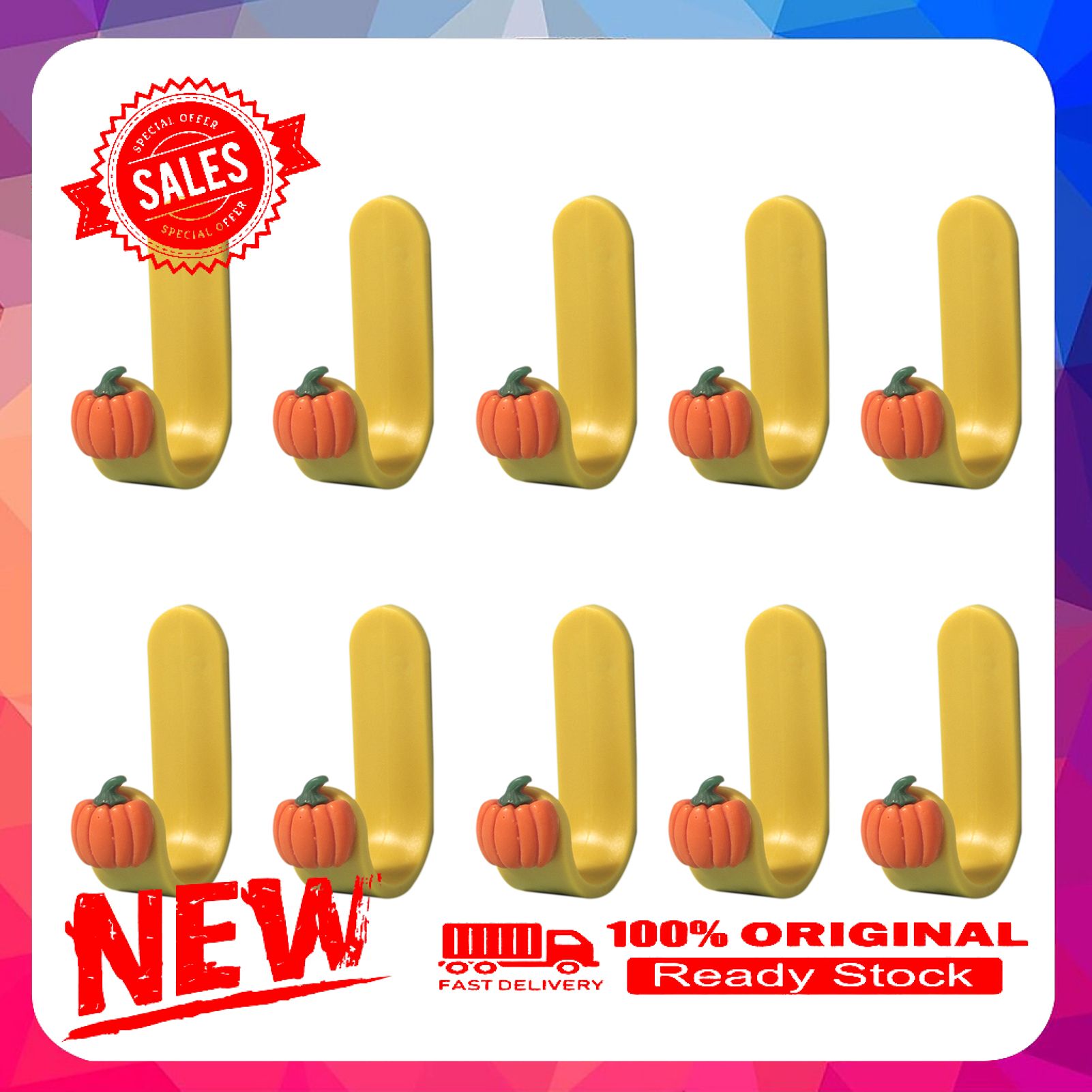10Pcs Cartoon Hooks Lightweight Portable Small Cute Funny Cartoon Sticky Hooks Storage Holders for Home
