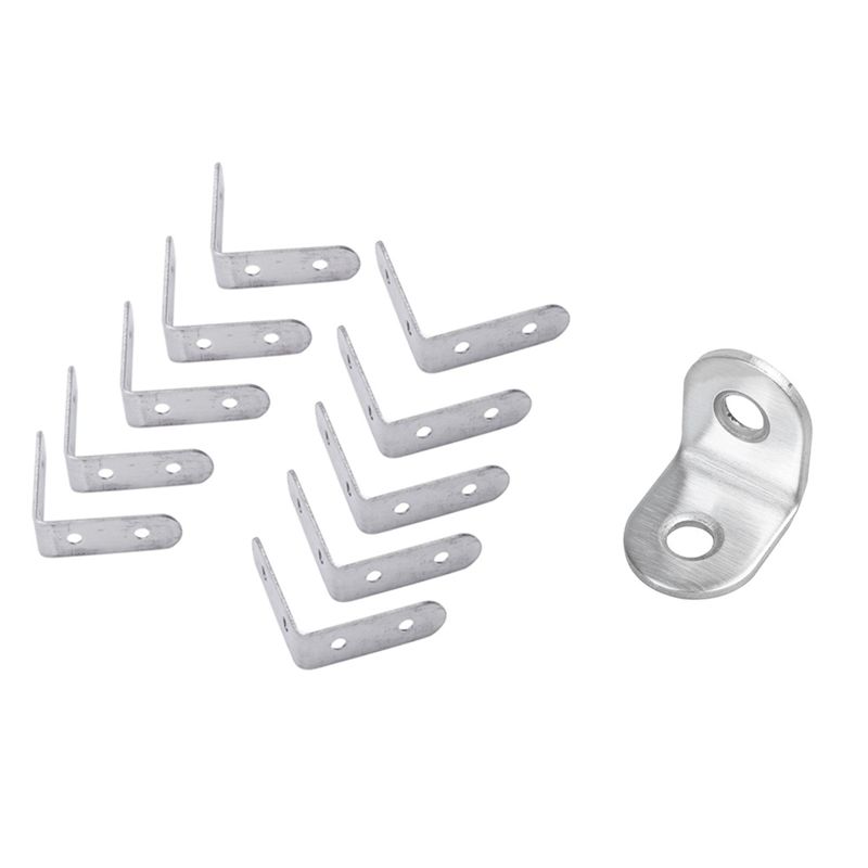 30 Pcs Stainless Steel Shelf Support Corner Brace Angle Bracket, 10Pcs 50 X 50mm & 20 Pcs 20 X 20mm