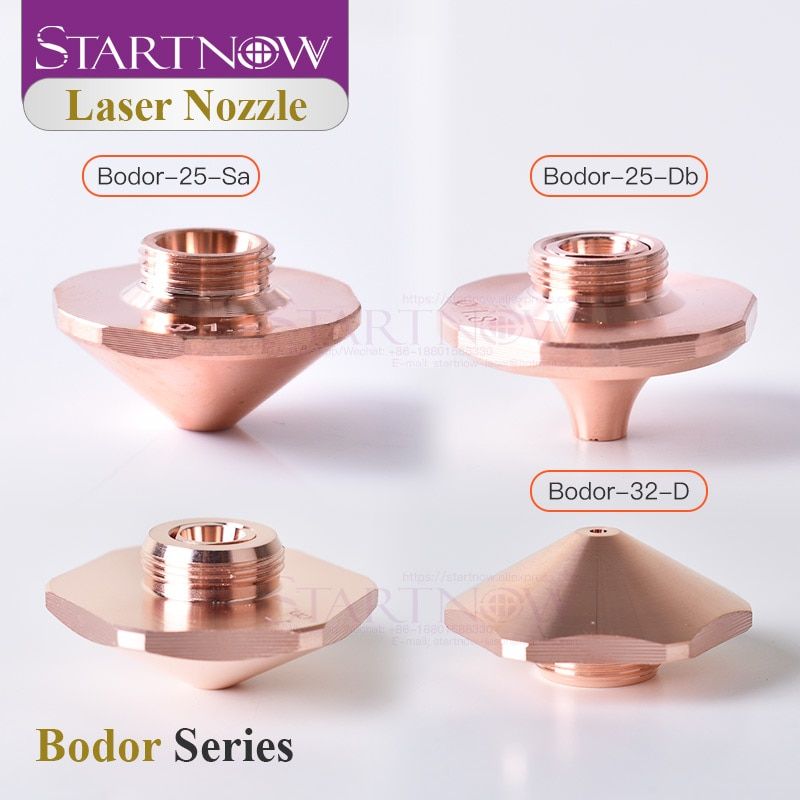 Startnow Bodor Series Laser Cutting Nozzle D25 Dia.32mm H15 Single Double Layers Caliber 1.0 3.0mm Laser Hexagonal Copper Nozzle