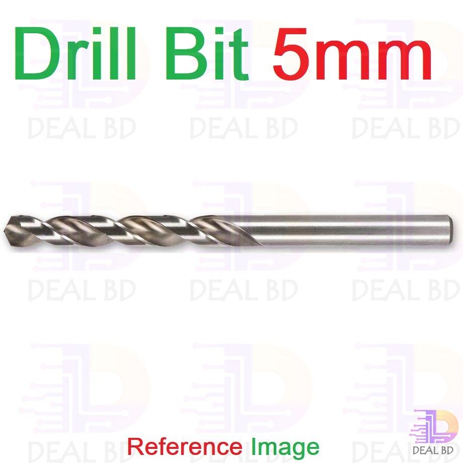 Drill Bit 5mm HSS Twist Drill Bits 5mm High Speed Steel With 5mm Shank For Drill Machine Chuck