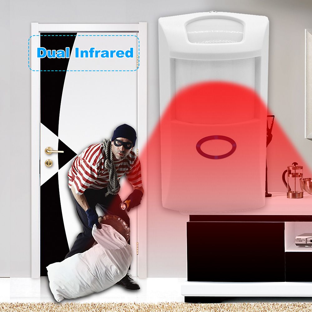 PIR2 Auto PIR Sensor Dual Infrared IR Motion Detector 43hz RF Sensor Smart Home Automation Security Alarm System Compatible with Alexa GoogleHome