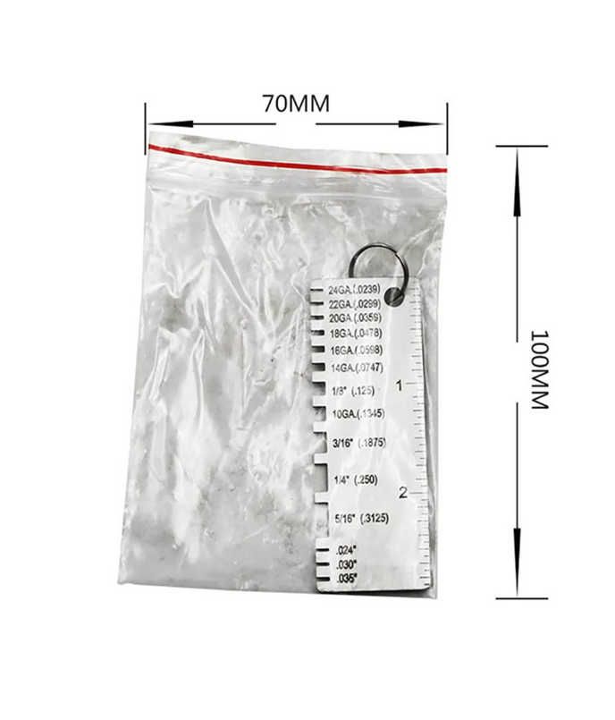 Stainless Steel Wire/Metal Sheet Gauge Welding Thickness Gage & Wire Metal Sizes Plated Size Inspection Tool