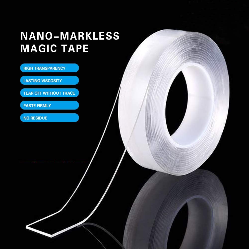 Traceless Washable Adhesive nano magic tape waterproof double sided Adhesive Grip tape for Fixing Carpet for Home Wall