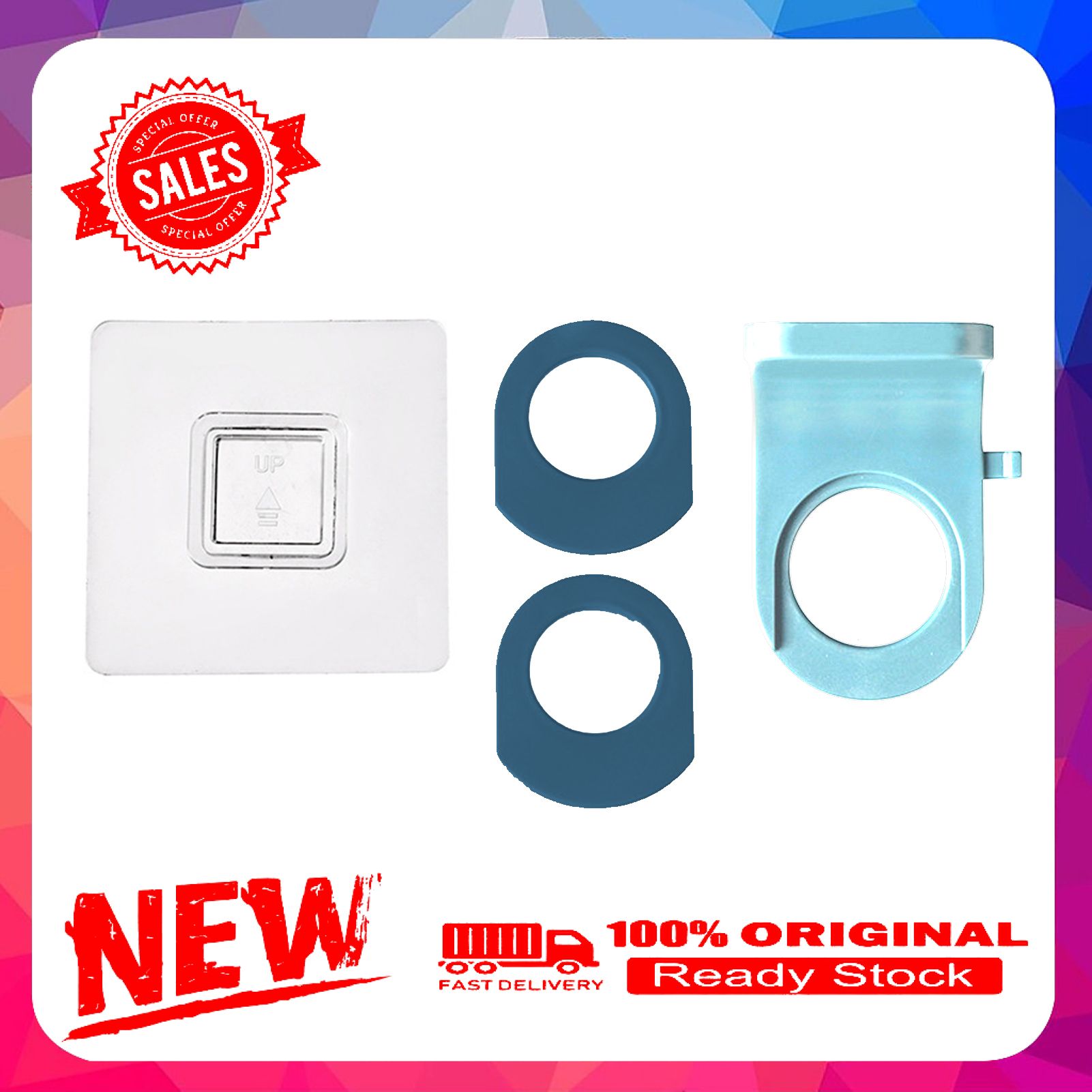 Bottle Rack Wall Mounted Hanging ABS Self Adhesive Shower Gel Bottle Holder for Home